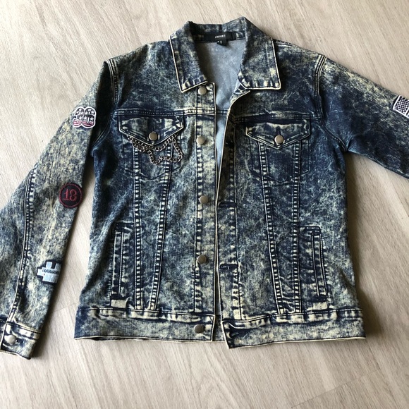 bleached denim jacket mens